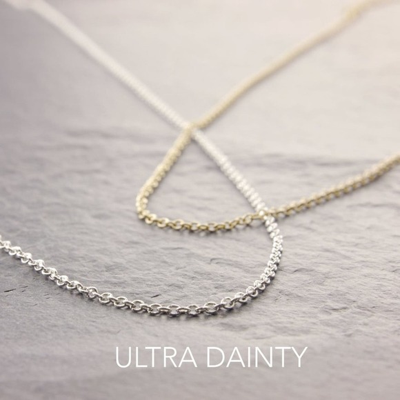 14/16/18" Dainty Sterling Silver Chain w/ Spring Clasp (posh 270-1sd) - Picture 4 of 7